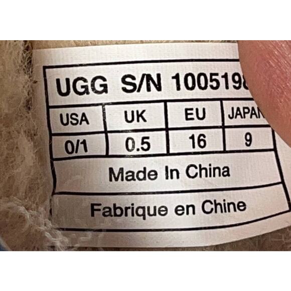 UGG AUSTRALIA TODDLER BOOTS SZ. 0/1 Blue Baby UGG Boots Velcro - Picture 6 of 10